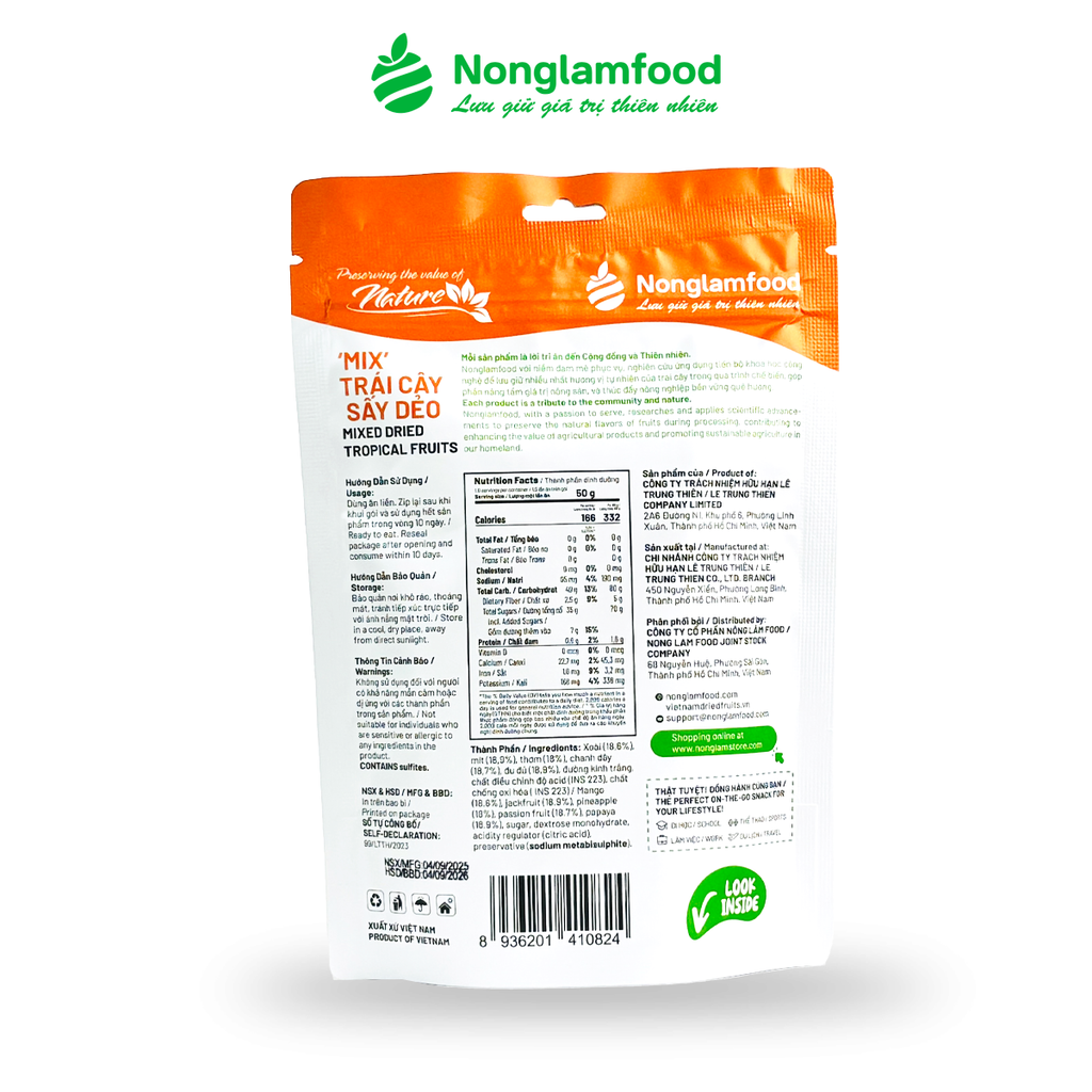 TRÁI CÂY SẤY DẺO MIX- TÚI 75GR| ĂN VẶT TỐT CHO SỨC KHỎE| HEALTHY SNACK