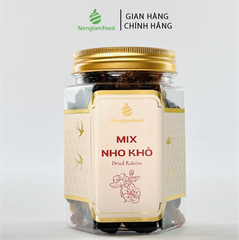 MIX NHO KHÔ 3 MÀU NONGLAMFOOD HŨ 150G  | HŨ LỤC GIÁC ĐẶC BIỆT | QUÀ TẶNG CAO CẤP