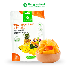 TRÁI CÂY SẤY DẺO MIX- TÚI 75GR| ĂN VẶT TỐT CHO SỨC KHỎE| HEALTHY SNACK
