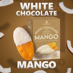 XOÀI NHÚNG SÔ CÔ LA TRẮNG PHỦ DỪA GIÒN HỘP 120G | WHITE CHOCOLATE DIPPED MANGO WITH CRUNCHY COCONUT | TROPICAL FRUIT