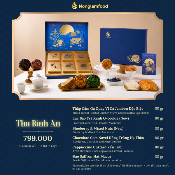 THU BÌNH AN – BỘ QUÀ TẶNG TRUNG THU CAO CẤP 2026 (HỘP 6 BÁNH)
