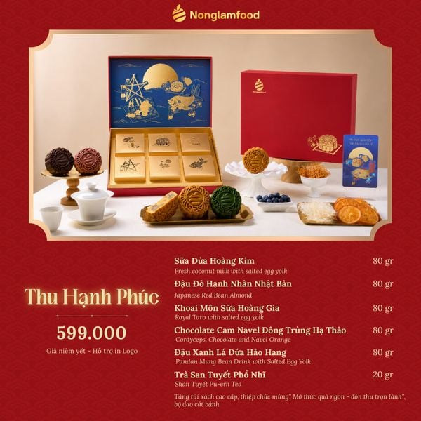 THU HẠNH PHÚC – BỘ QUÀ TẶNG TRUNG THU CAO CẤP 2026 (HỘP 6 BÁNH)