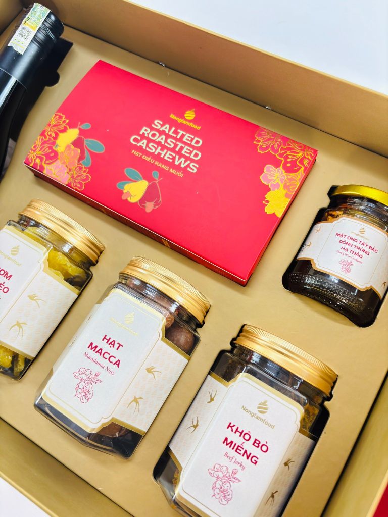 Bộ quà tết 2026 - VƯỢNG PHÁT 02 | Set Quà Tết Nonglamfood | Vẹn Nguyên Hương Tết – Gắn Kết Yêu Thương