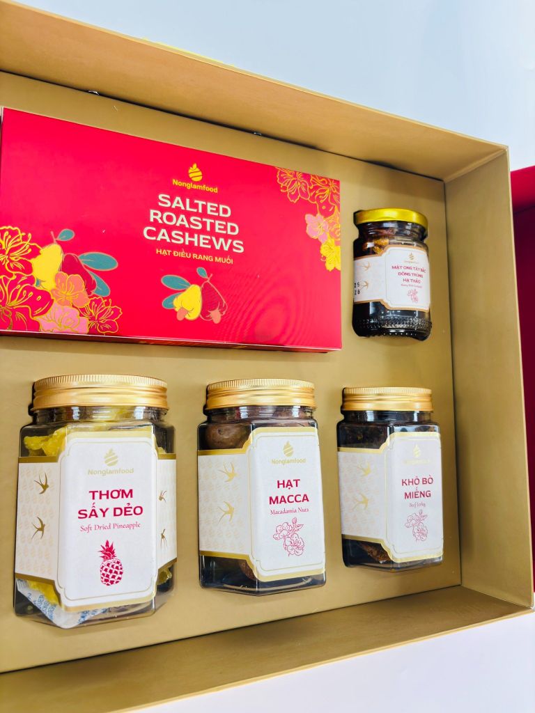 Bộ quà tết 2026 - VƯỢNG PHÁT 02 | Set Quà Tết Nonglamfood | Vẹn Nguyên Hương Tết – Gắn Kết Yêu Thương