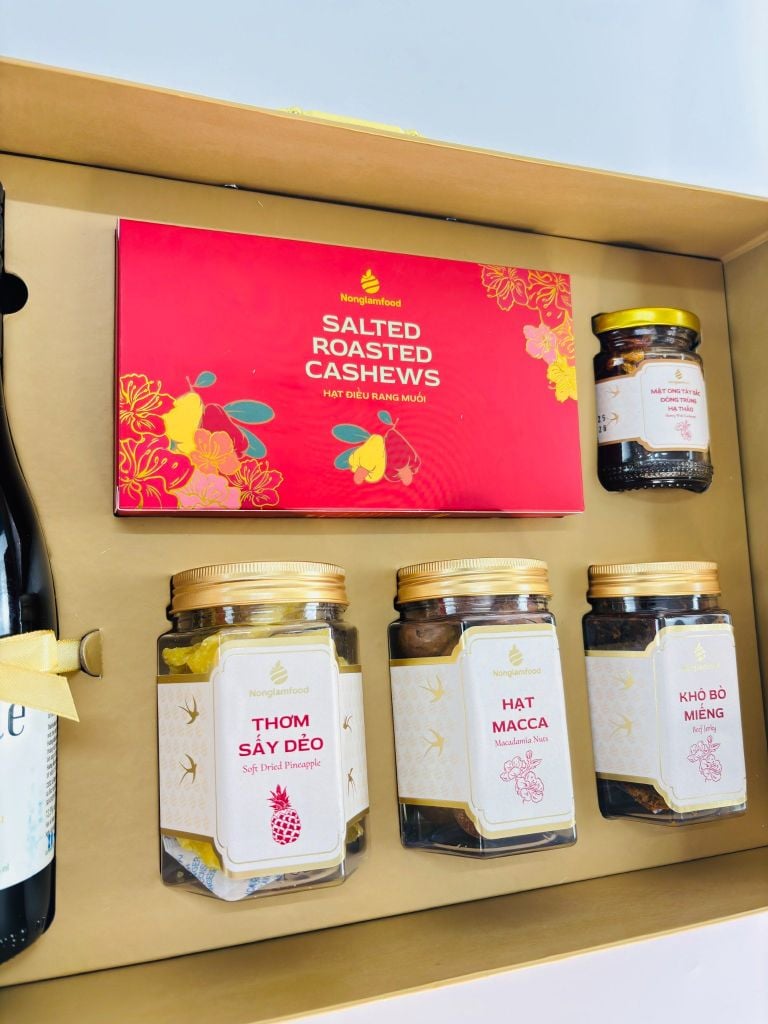 Bộ quà tết 2026 - VƯỢNG PHÁT 02 | Set Quà Tết Nonglamfood | Vẹn Nguyên Hương Tết – Gắn Kết Yêu Thương