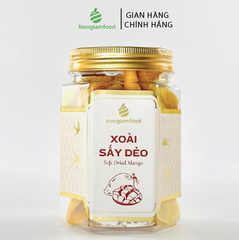 XOÀI SẤY DẺO THƯỢNG HẠNG NONGLAMFOOD HŨ 150G  | HŨ LỤC GIÁC ĐẶC BIỆT | QUÀ TẶNG CAO CẤP