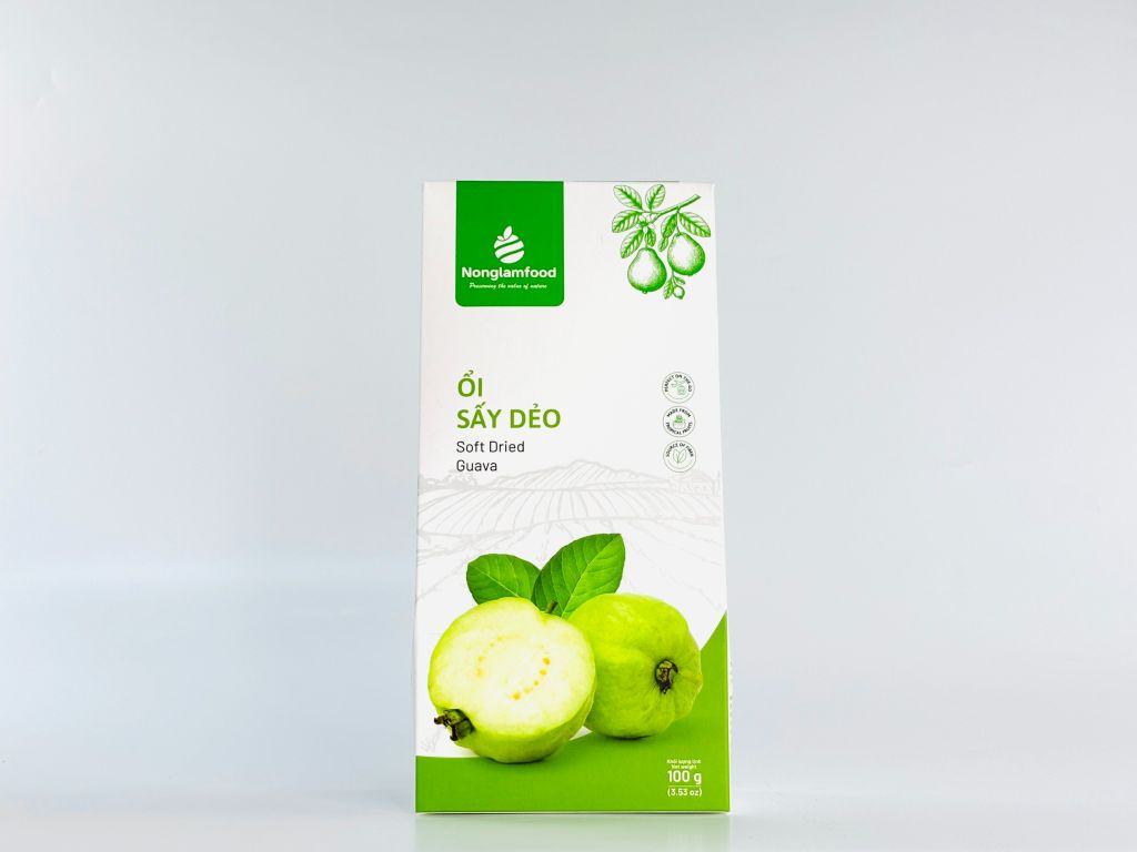 ỔI SẤY DẺO NONGLAMFOOD | HỘP 100G | DRIED GUAVA | HEALTHY SNACK