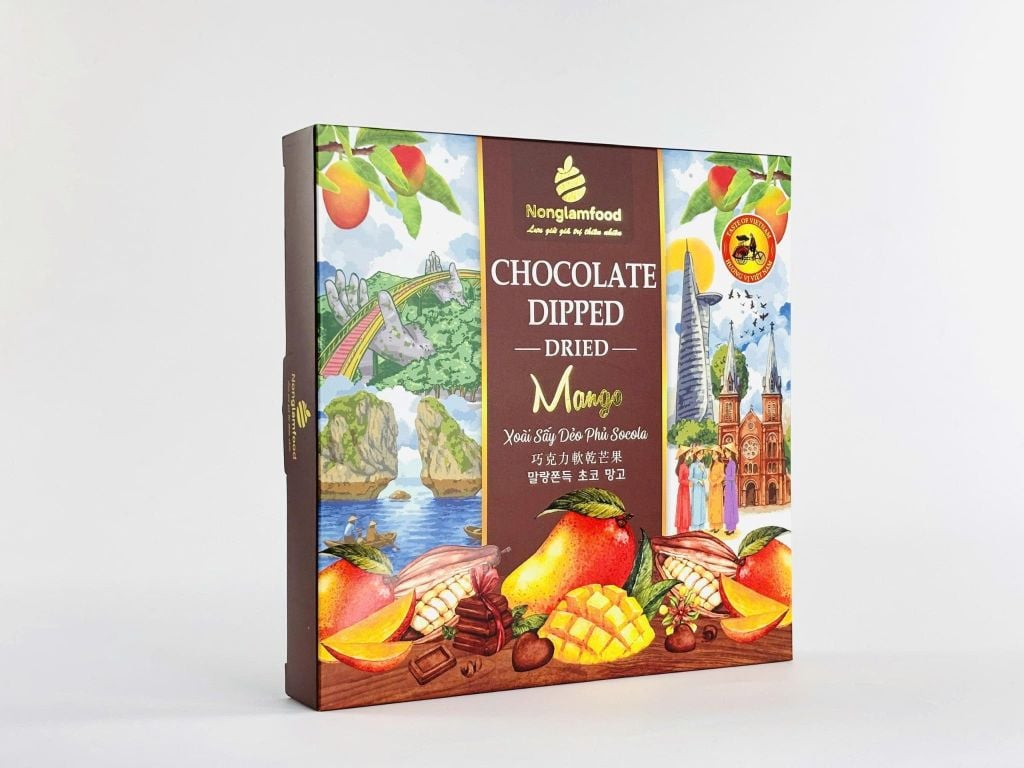 XOÀI SẤY DẺO PHỦ SOCOLA | HỘP 200G | CHOCO DRIED MANGO | TROPICAL FRUIT