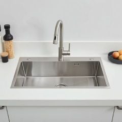 Chậu rửa bát 1 hố inox 304 K8245 – Size 82x45cm cao cấp