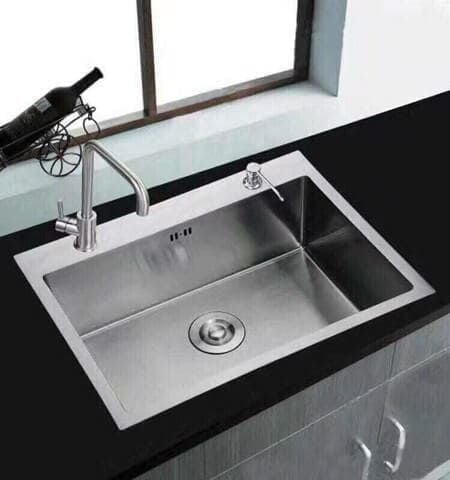 Chậu rửa bát inox SUS 304 đúc 1 hố 60x45x24cm cao cấp