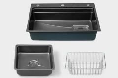 Chậu rửa bát inox 304 CRB7548 nano đen cao cấp