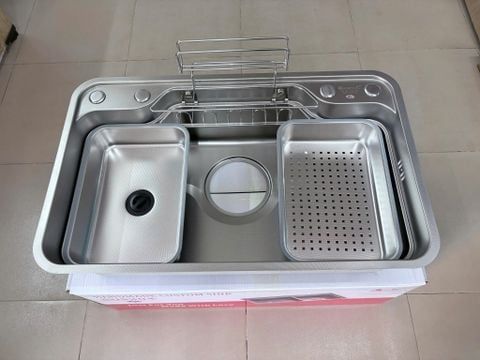 Chậu rửa chén inox K7848 N304 – Cao cấp, dày 0.9mm, kèm phụ kiện