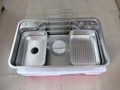 Chậu rửa chén inox K7848 N304 – Cao cấp, dày 0.9mm, kèm phụ kiện