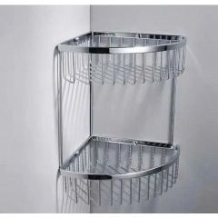 Kệ Để Đồ Phòng Tắm Inox 304 2 Tầng – Gắn Góc, Không Gỉ