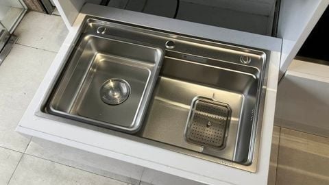 Chậu rửa bát 1 hố K7546BT-304 Inox 304 vân sần 75x46cm