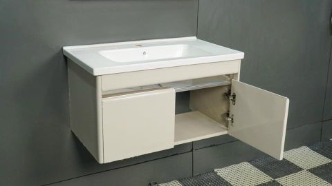 Tủ chậu inox 304 treo tường 80cm – Sang trọng, chống nước