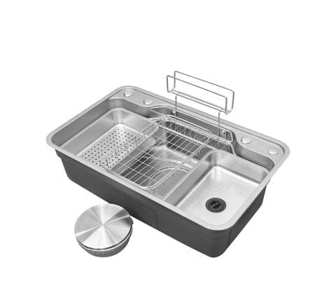 Chậu rửa bát 1 hố inox 304 CRB 7803 dày 1.2mm chống xước