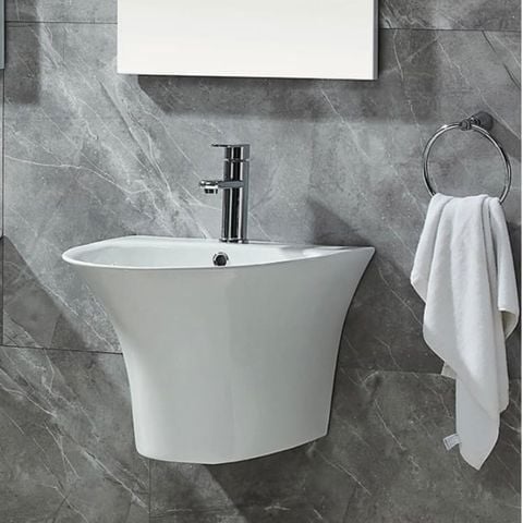 Chậu rửa mặt treo tường LC-02NK – Lavabo sứ treo tường cao cấp