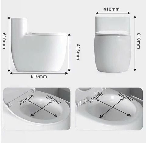 Bồn cầu liền khối R89 kích thước ngắn – Tối ưu cho phòng tắm nhỏ