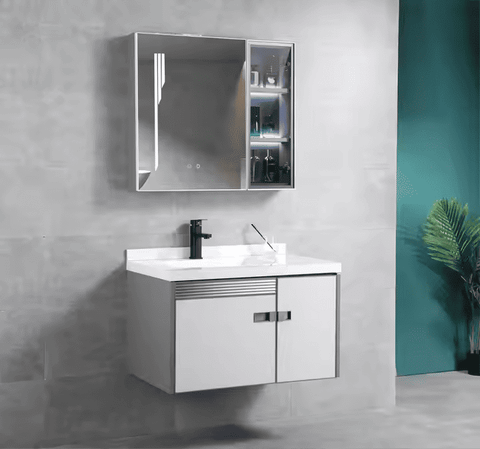 Tủ Chậu Lavabo 80x50cm Gương LED Hiện Đại – Chống Nước, Bền Đẹp