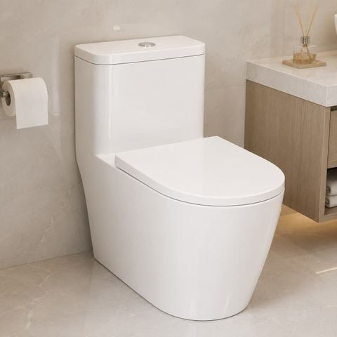 Bồn Cầu Liền Khối Hàn Quốc LK177 – Thiết Kế Sang Trọng, Xả Xoáy 4 Chiều