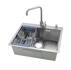 Chậu rửa bát inox 304 45×40×24 – nhỏ gọn, bền đẹp, chống ồn hiệu quả