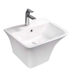 Chậu Rửa Mặt Treo Tường Vuông Vát LC-03 Men Sứ Cao Cấp