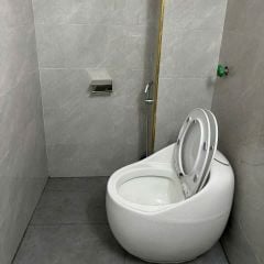 Bồn Cầu Trứng R22 Liền Khối – Men Nano Cao Cấp, Chống Bắn Nước