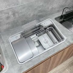 Chậu rửa chén inox K7848 N304 – Cao cấp, dày 0.9mm, kèm phụ kiện