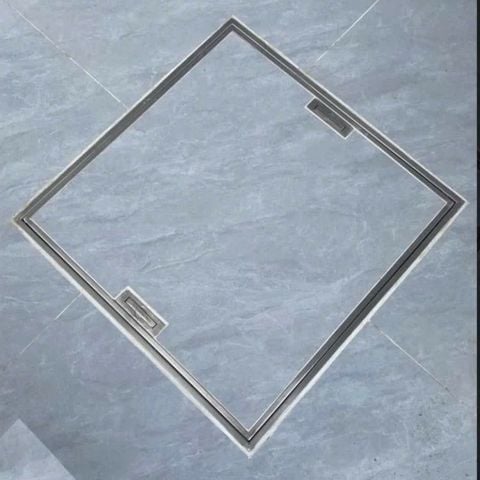Nắp bể ngầm inox 304 80x80cm có quai xách – Bền chắc, chịu tải 500kg
