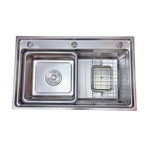 Chậu rửa bát 1 hố K7546BT-304 Inox 304 vân sần 75x46cm