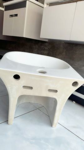 Chậu rửa mặt treo tường nhỏ 35cm – Men nano chống bám, tiết kiệm diện tích