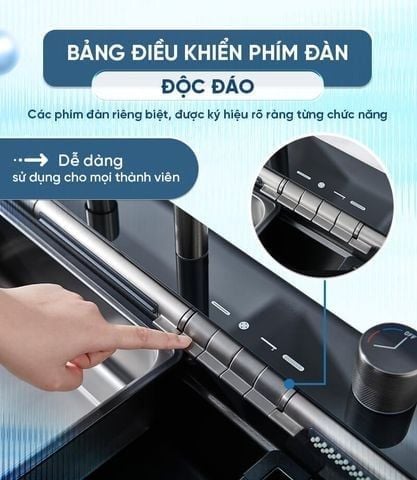 Chậu rửa inox 304 tích hợp LED 75x46cm đa năng thông minh