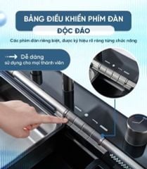 Chậu rửa inox 304 tích hợp LED 75x46cm đa năng thông minh