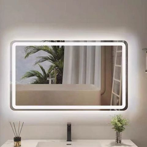 Gương LED cảm ứng chữ nhật GL01-1 600x800 phôi Bỉ