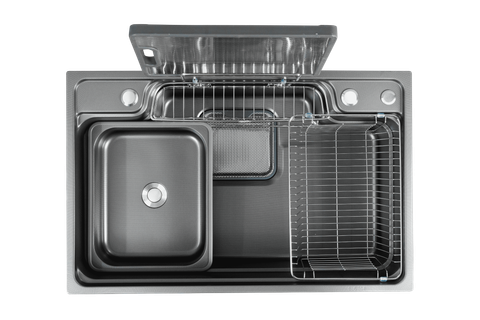 Chậu rửa bát Inox 304 màu đen sang trọng –  75x48cm