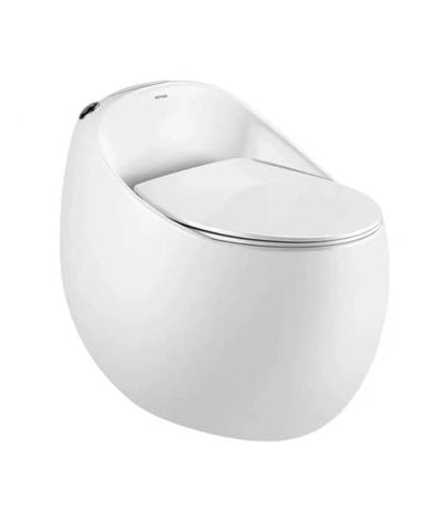 Bồn Cầu Trứng R22 Liền Khối – Men Nano Cao Cấp, Chống Bắn Nước