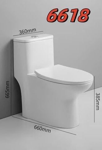 Bồn cầu LK 6618 nhỏ gọn giá rẻ – Giải pháp tối ưu cho phòng tắm nhỏ