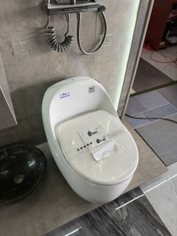 Bồn Cầu Liền Khối LK169 Dáng Trứng – Men Platinum Cao Cấp