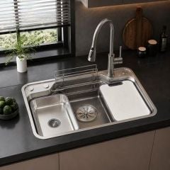Chậu Rửa Bát Inox SUS304 K7848 N304 Cao Cấp 780x480mm