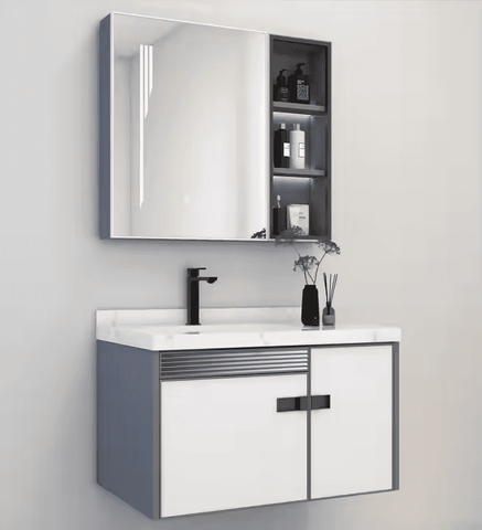 Tủ Chậu Lavabo 80x50cm Gương LED Hiện Đại – Chống Nước, Bền Đẹp