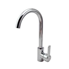 Vòi rửa bát nóng lạnh cần cứng inox 304 mạ crom bền đẹp