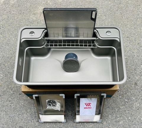 Chậu Rửa Bát 1 Hố Inox Bán Nguyệt Nano Xám 78x48 Cao Cấp