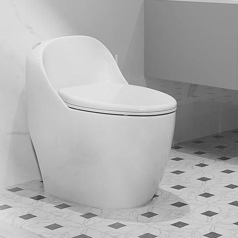 Bồn Cầu Liền Khối LK169 Dáng Trứng – Men Platinum Cao Cấp