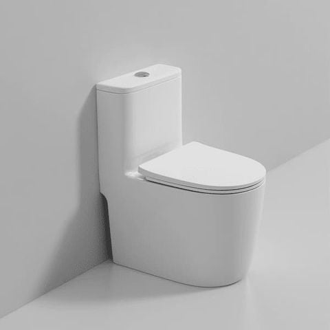 Bồn cầu liền khối nhỏ R86 – Thiết kế nhỏ gọn, men nano chống bám bẩn