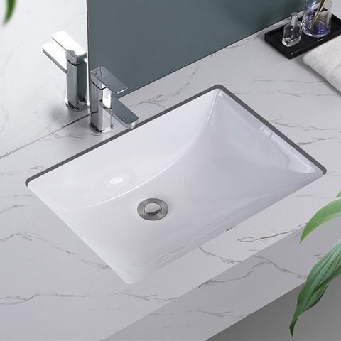 Lavabo âm bàn Hàn Quốc, sứ nano trắng, chống bám bẩn LV-1803