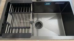 Chậu rửa bát 1 hố nano đen 68x45cm inox SUS cao cấp