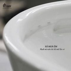 Bồn cầu liền khối công nghệ Hàn Quốc – Xả xoáy Tornado, tráng Platinum