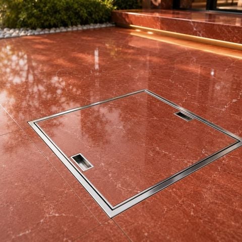 Nắp Hố Ga Inox 304 Âm Sàn 600x600 Cho Biệt Thự Cao Cấp
