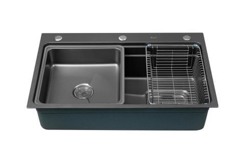 Chậu rửa bát inox 304 CRB7548 nano đen cao cấp